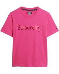 Superdry - Tonal Embroidered Logo T Shirt - Lyst