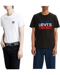 Levi's - T-shirt Sportwear White/mineral Black S T-shirt Sportswear Beautiful Black+ S - Lyst