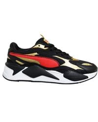 PUMA - Rs-x3 Cny Black Red Gold Low Lace Up S Running Trainers 373178 02 - Lyst