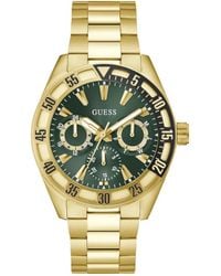 Guess - Orologio da polso da uomo Letterman GW0904G2 acciaio inossidabile oro - Lyst