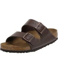 Birkenstock - S Arizona Habana Leather Sandals 41 Eu - Lyst