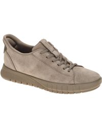Geox - Sneaker da donna FLEXTRIDE Plus in pelle grezza marrone - Lyst