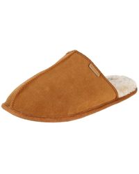Ben Sherman - S Mule Slipper In Tan With Micro Suede Upper| Indoor Loafer Style Super Soft Faux Fur Lining Inside - Lyst