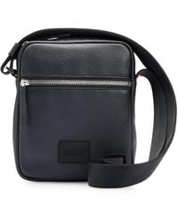 HUGO - Faux-leather Reporter Bag With Rubberised Logo Patch - Lyst