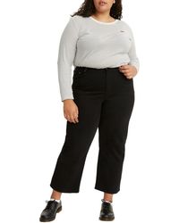 Levi's - Plus Size Ribcage Straight Ankle Jeans Black Sprout - Lyst