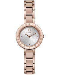 Furla - Essential Rose Gold Watch Ww00004013l3 - Lyst