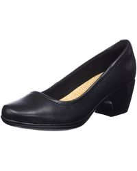 Clarks Emily Cove Pump in Black Leather (Black) | Lyst UK