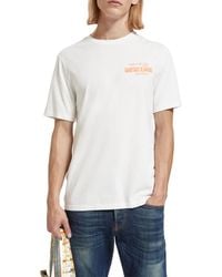Scotch & Soda - Regular Fit Chest Artwork T-Shirt in Organic Cotton - Lyst