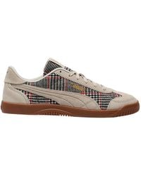 PUMA - Mens Club 5v5 Lux Plaid Lace Up Sneakers Shoes Casual - Beige, Beige, 8.5 - Lyst