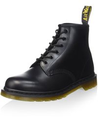 Dr. Martens Delphine Polished Smooth Stiefel in Schwarz Lyst DE