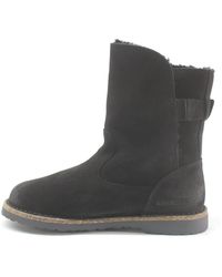Birkenstock - Homecoco Uppsala Shearling Suede Leather Black Boots 7 Uk - Lyst