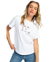 Roxy - Cotton T-shirt Bright White - Lyst