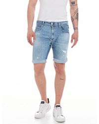 Replay - Jeans Shorts mit Super Stretch - Lyst