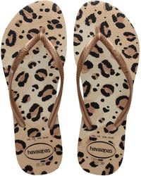 Havaianas - Slim Animals Print Leopard Flip Flop - Lyst