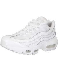 nike white with black accent air max 95 trainers