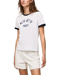 Pepe Jeans - Moni, T-Shirt Donna, Bianco - Lyst
