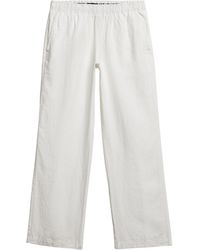 Superdry - Linnen Broek Met Trekkoord - Lyst