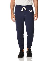 True Religion - Classic Logo Navy Sweatpants - Lyst