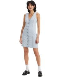 Levi's - LEVIS Thora Denim Mini Dress Light Indigo-Worn IN - Lyst