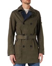 G-Star Raw Mens Ainsdock Double Trench Coat In Carbourne Nylon Black 