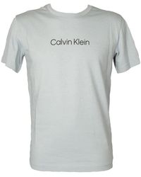 Calvin Klein - CK T-Shirt Kurzarm Rundhals mit Logo-Print vorne Artikel KM0KM00843 Crew Neck Logo - Lyst