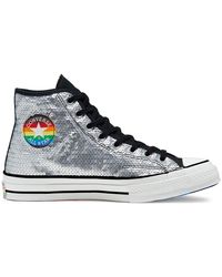 Silver Mini Sequin Sparkle Sneakers 