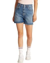 Tommy Hilfiger - Donna Pantaloncini in Jeans Mom Short Vita Alta - Lyst
