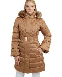Guess - Donna Giacca Piumino Lolie Down Jacket W2BL61WEX52 S Marrone Wet Sand Multi F1AZ - Lyst