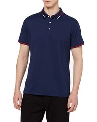 HIKARO Amazon Brand Business Polo Shirts Kurzarm Tee Top Atmungsaktiv Casual Work Sports Golf Polo T-Shirts für Männer Purplish - Blau