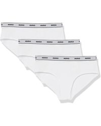  HUGO 3-Pack Repeat Logo Cotton Stretch Thongs