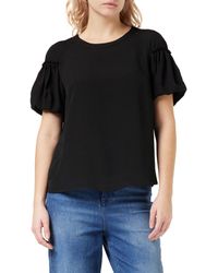 French Connection - Crepe Light Puff Sleeve T-shirt - Lyst