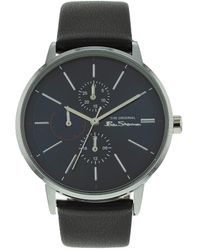 Ben Sherman - S Multifunction Watch With Navy Blue Dial And Black Leather Strap - Lyst