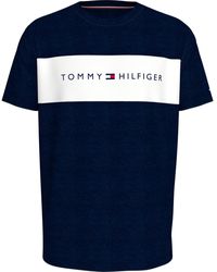 Tommy Hilfiger - S Panel Cn Short Sleeve T-shirt Navy/white M - Lyst