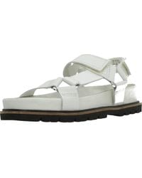Clarks - Orianna Sporty Leather Sandals In White Standard Fit Size 5 - Lyst