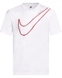 Nike - Just Do It T Shirt s Swoosh Tee Crew Neck Short Sleeve T Shirt White DR9275 100 New - Lyst