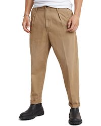 G-Star RAW - Pleated Chino Relaxed Pants - Lyst