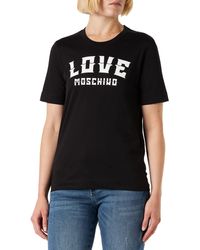 Love Moschino - Regular Fit Short-sleeved T-shirt T Shirt - Lyst