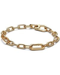 PANDORA - Me Link Chain Bracelet In 14k Gold-plated For Medallion Charms - Lyst