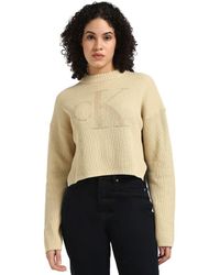 Calvin Klein - Jeans Logo Intarsia Regular Sweater Pullover - Lyst