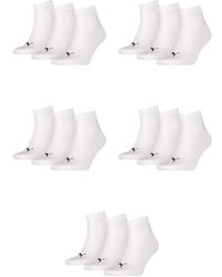 PUMA - 18 Pair Sneaker Quarter Socks Unisex S & Ladies, Color:300 - Lyst