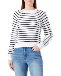 French Connection - Lillie Mozart Stripe Crew Neck Jumper Pullover Sweater - Lyst