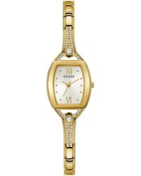 Guess - Analog Quartz Watch With Stainless Steel Strap Gw0249l2 - Lyst