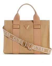 Guess - Canvas Ii Tote Bag S Beige - Lyst