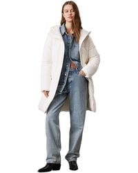 Calvin Klein - Jeans Logo Belt Long Puffer J20j224122 - Lyst