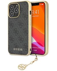 Guess - GUHCP13LGF4GGR Hülle für iPhone 13 Pro / 13 6,1" grau 4G Charms Collection - Lyst