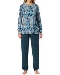 Schiesser - Langer Schlafanzug florales Muster - Lyst