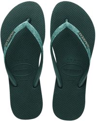 Havaianas - Slim Sparkle Ii Glitter On Top Durable Rubber Sandals - Lyst