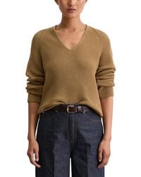 Marc O' Polo - Marc OߴPolo Strickpullover mit V-Ausschnitt Relaxed Fit - Lyst