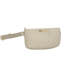 Michael Kors 556203c Off White Light Brown With Gold Hardware Logo ...
