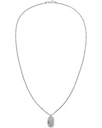 Tommy Hilfiger - Jewelry Minimalist Stainless Steel Pendant With Chain Color: Silver - Lyst